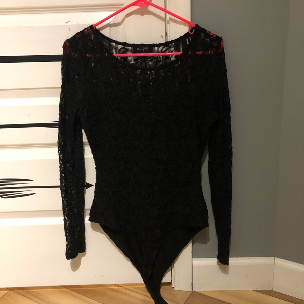 Eclipse black lace bodysuit